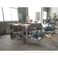 Horizontal ribbon blending machine for seasoning powders